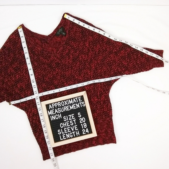 JESSICA SIMPSON Womens Red Knit Sweater Size Small - Picture 8 of 8